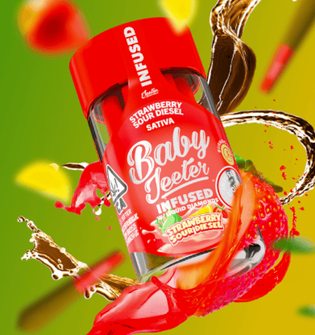 Infused Baby Jeeter 0.5G x 5 (2.5g) Preroll - Strawberry Sour Diesel - Strawberry Sour Diesel