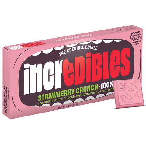 incredibles Strawberry Crunch 10pc Bar 100mg THC