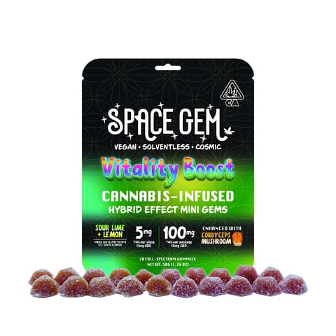Space Gem | Hybrid Effect Mini Gems (H) | 5mg THC x 20 Gummies