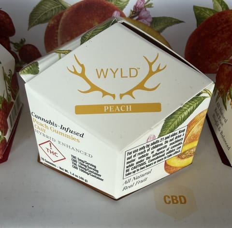 WYLD | Peach 2:1 CBD:THC | Gummies | 50mg | 10ct