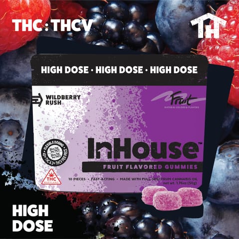 In House | Gummies High Dose | - Wild Berry Fast Acting V2 | 40mg /10 pack