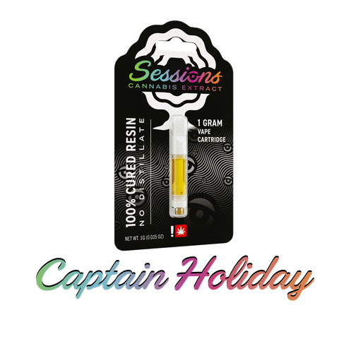 CURED RESIN CARTRIDGE | CAPTAIN HOLIDAY | INDICA | 1 GRAM | 510 THREAD