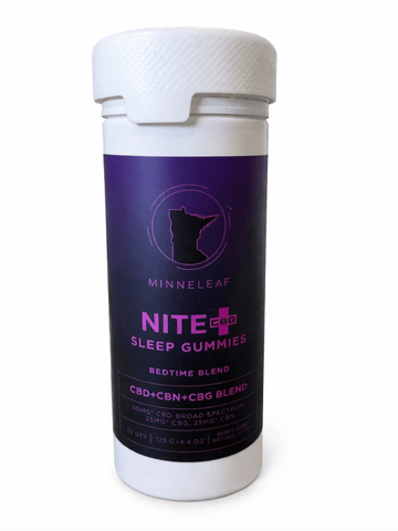 Minneleaf - Nite Bedtime Blend Gummies - 50mg CBD 25mg CBG 25mg CBN - 25ct - Regular