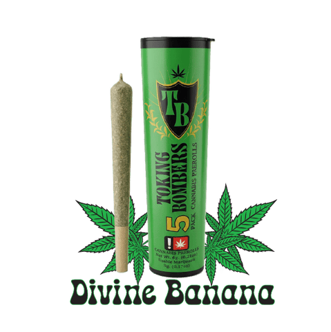 BOMBERS MULTI-PACK JOINTS | DIVINE BANANA | INDICA DOMINANT HYBRID | 1 GRAM | X5