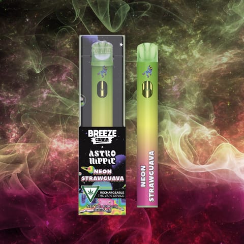 Neon Strawguava X Astro Hippie - x Collab 1g PLUS Vape Device | BREEZE Canna