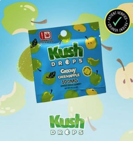 Kush Drops | SINGLE | 100mg THC | Groovy Green Apple