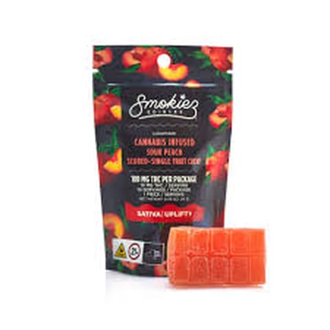 Smokiez - Sour Peach Scored-Single Fruit Chew | 100mg