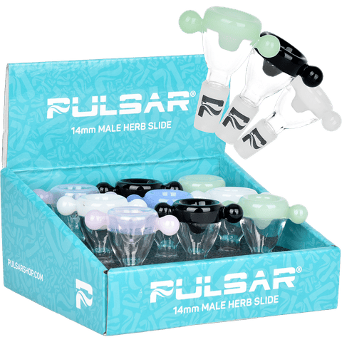 Pulsar Binary Contrast Marble Grip Herb Slide | 14mm M | Assorted Colors