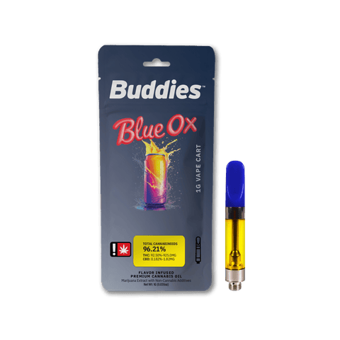 Buddies | Blue Ox | 1g | Flavored Distillate | Cartridge