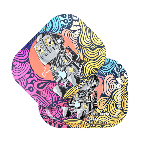 Pulsar Mini Metal Rolling Tray & Lid | DopeBot | 7"x5.5"