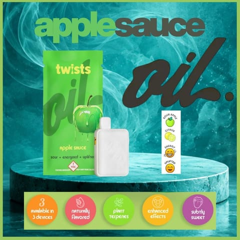 Apple Sauce 2g Distillate Twist All-in-One Vape by Oil by Craft | Golden Rookie