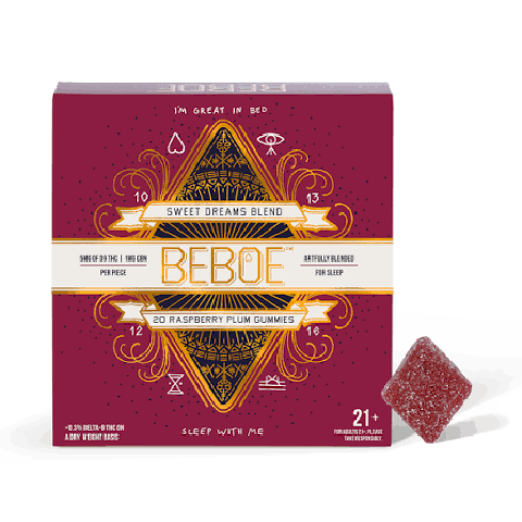 Beboe Gummy (Thick) 120mg - Sweet Dreams (Raspberry Plum) (5:1 THC:CBN)