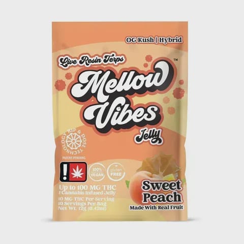 Mellow Vibes | Sweet Peach | 100MG | Single Gummy