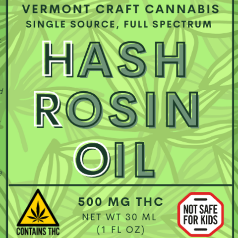 Hash Rosin THC Oil 500mg by THe Cannabis Collective