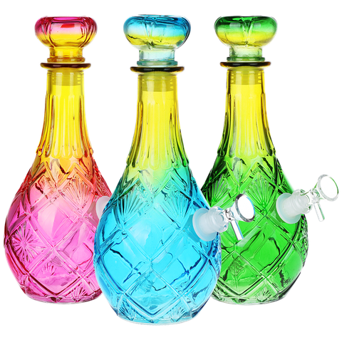 Vintage Ombre Glass Water Pipe 11"
