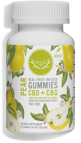 WYLD | Pear Hemp 200mg CBD:CBG Gummies | 10pk
