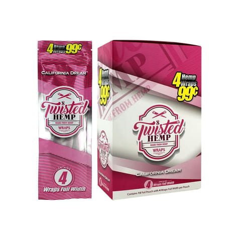 Twisted Hemp Wraps 4pk- California Dream