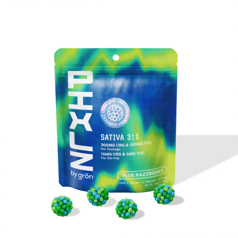 PIXLZ By Gron - Blue Razzberry 3:1 CBG:THC - Sativa Rosin Gummy Clusters 20pk - 100mg