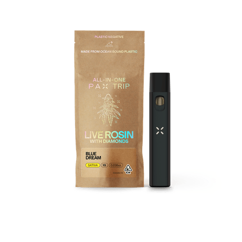 Blue Dream 1g TRIP Live Rosin + Diamonds All-in-One Vape by PAX | Golden Rookie