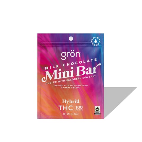 Gron - Mini Bar Milk Chocolate W/ Sea Salt Hybrid - 100mg
