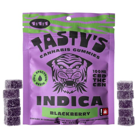 Blackberry 1:1:1 THC:CBD:CBN 10pk Gummies (Tasty's)