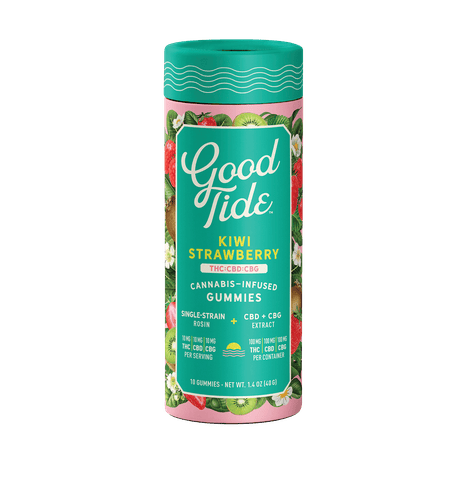 Good Tide | 100mg Rosin Gummies | Kiwi Strawberry | THC:CBD:CBG