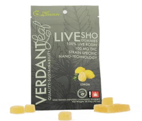 ROSIN NANO GUMMY | LEMON | GOVERMENT OASIS | HYBRID | 100MG TOTAL | 1 SCORED GUMMY