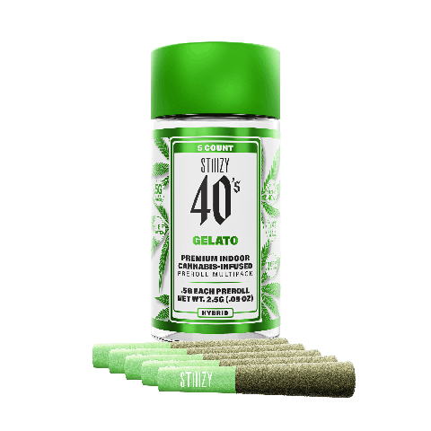 Stiiizy 40's | Gelato (H) | .5g x 5 Infused Preroll Joints