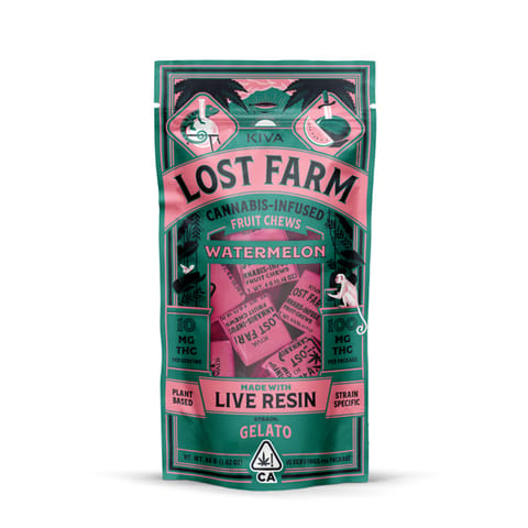 KB - LOST FARM - LIVE RESIN CHEW - WATERMELON X GELATO - 100MG