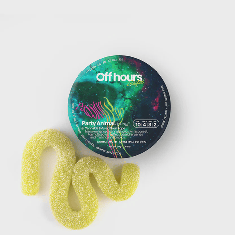 Off Hours Rope - Party Animal : Passion Pop | 100mg Sour Rope