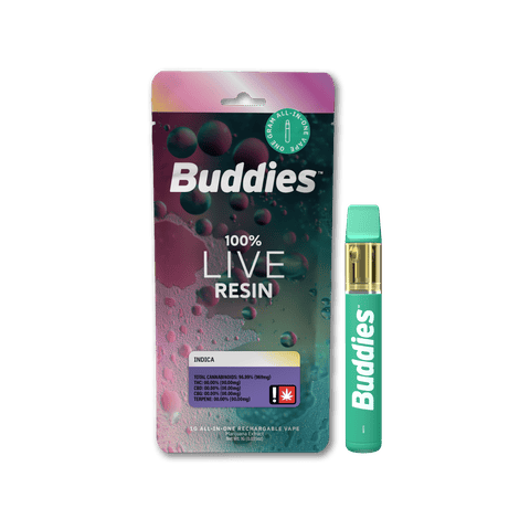 Pure Kush 1g Live Resin Disposable (Buddies)
