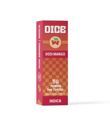 Dice: Distillate Vape Cart - 0.5g - Dosi Mango(Indica)