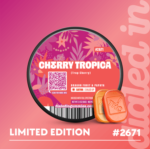 Dialed In - Cherry Tropica - (S) Live Rosin Gummies (100mg)