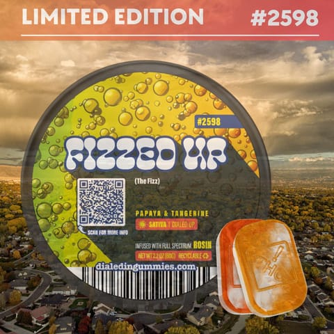 Fizzed Up Sativa Rosin Gummies by Dialed In | Golden Rookie