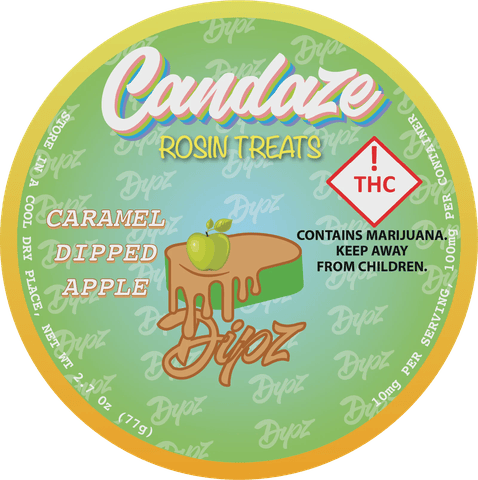 Candaze | Carmel Dipped Apple | Hybrid | Rosin Dipz | 100MG