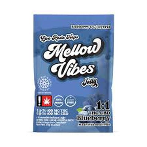 Mellow Vibes | Blueberry | 200MG | 1:1 | THC:CBD | Single Gummy