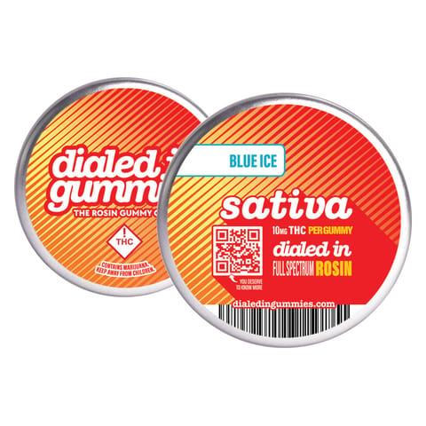 Dialed In Classic Rosin Gummies 100mg 10pk | Sativa | Blue Ice