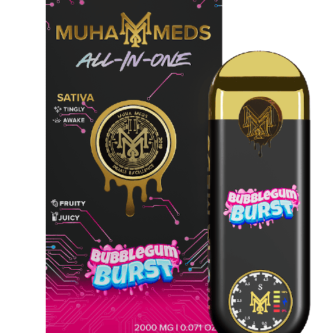 Bubble Gum Burst 2g Disposable | Muha Meds