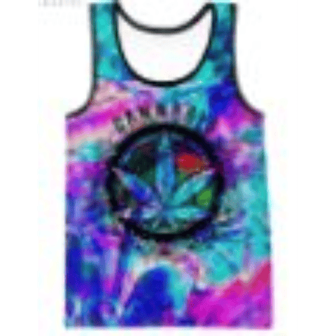 Tank Top w/Cannabis word/ Pot leaf - XL