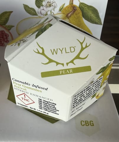 WYLD | Pear 1:1 THC:CBG | Gummies | 100mg | 10ct