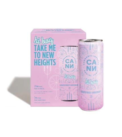 CANN | Grapefruit Rosemary | 5mg THC x 4 Infused Social Tonic Cans