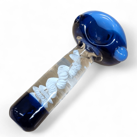 Large Blue Wormed Handpipe