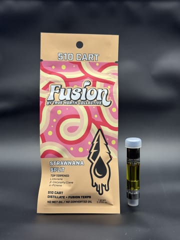 Strawnana Split 510 Vape Cart 1g