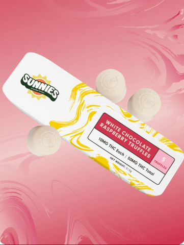 Truffles White Chocolate Raspberry Edible 200mg