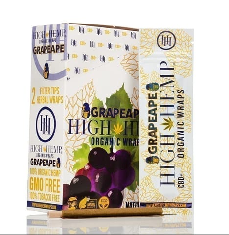 [ACC] HIGH HEMP | Organic Hemp Wraps | Grape Ape | 2pk