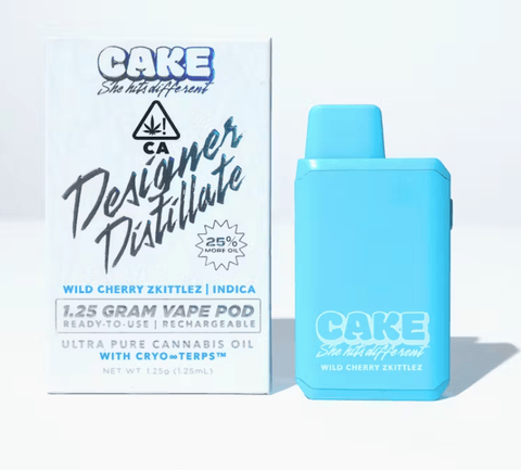 CAKE - DD Pod - 1.25 gram Rechargeable - Wild Cherry Zkittlez