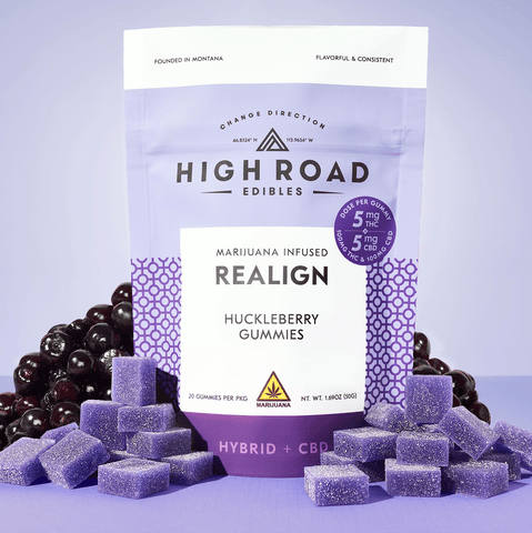 High Road - Realign Gummies - Huckleberry 1:1 CBD