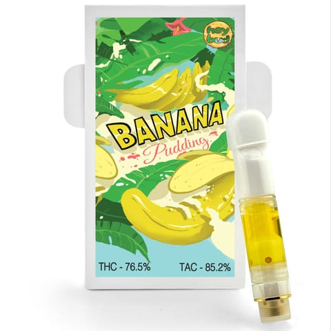 Banana Pudding 0.5g Live Rosin Vape Cartridge by Hey Bud