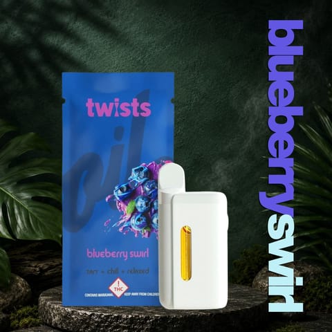 Blueberry Swirl 4g Distillate Twist All-in-One Vape by Oil by Craft | Golden Rookie