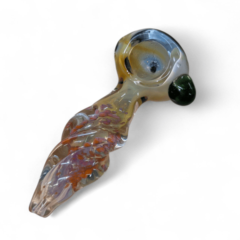 Spiral Handled Pipe - Red Speckled
